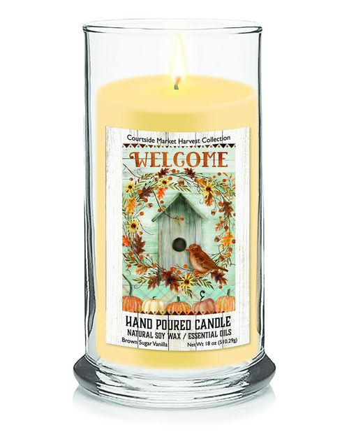 Harvest Collection Welcome Birdhouse Brown Sugar Vanilla Soy Wax Candle