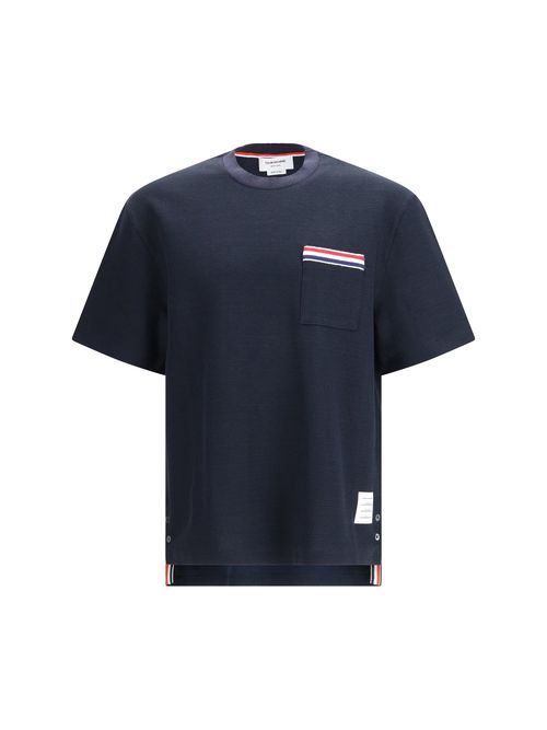 Cotton-Linen T-Shirt — Navy