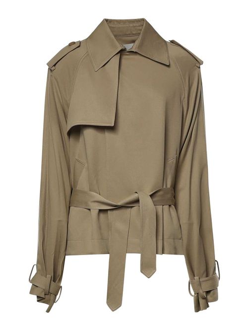Elva Cropped Viscose Trench Coat