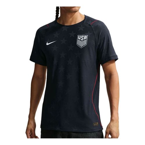 USMNT 2026 Match Away Aero-FIT Authentic Jersey 'Dark Obsidian University Red Pure Platinum'