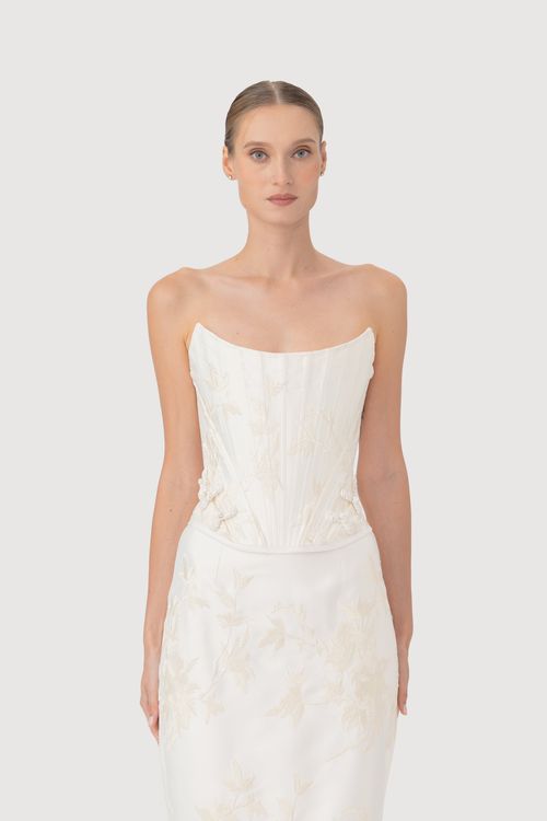 Sutton Embroidered Corset Top