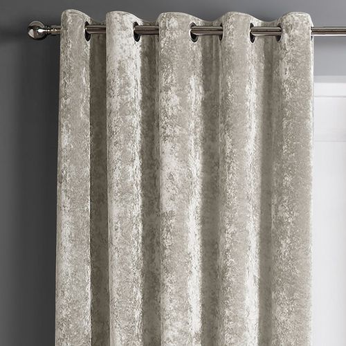 Intimates Crushed Velvet Ready Made Eyelet Curtains