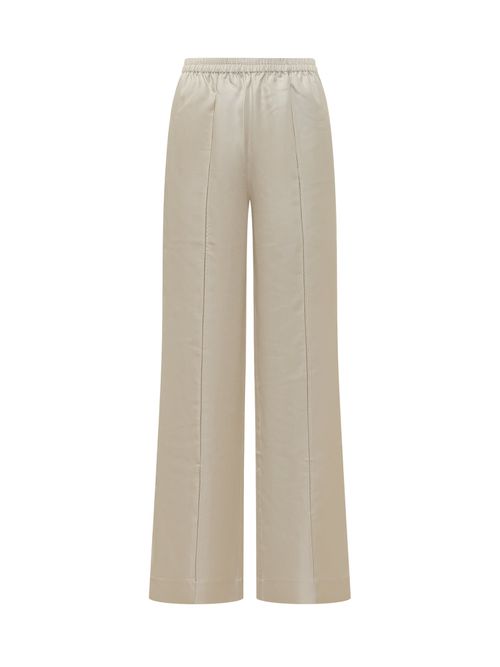 Elegant Silk Trousers with Stylish Waistband