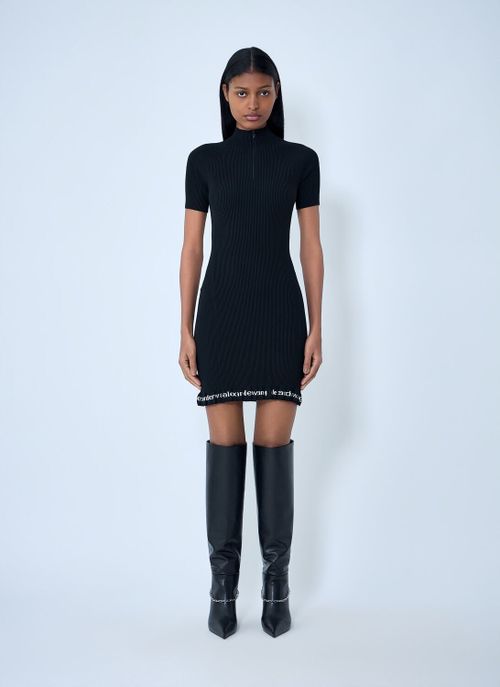 Ribbed Knit Mini Dress