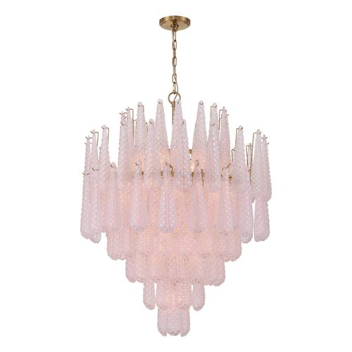 Aged Brass Chandelier from the Ollie Collection
