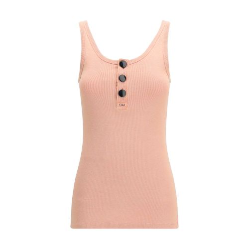 Ribbed Organic Cotton Tank Top — Pink
