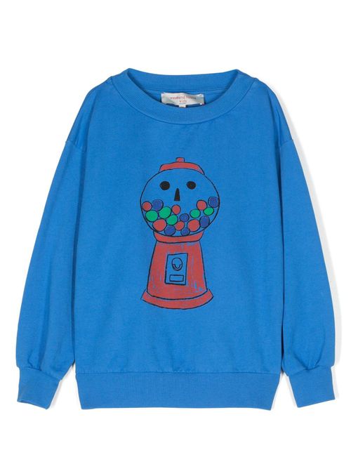 Weekend House Kids. illustration-print cotton sweatshirt - Blue
