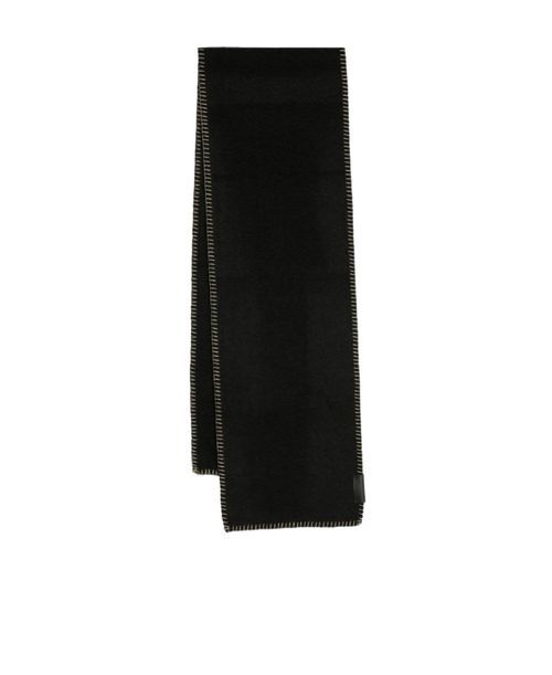Cocotte logo-patch knitted scarf
