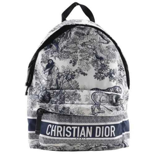 Christian Dior Black White Nylon Backpack Pre-Owned