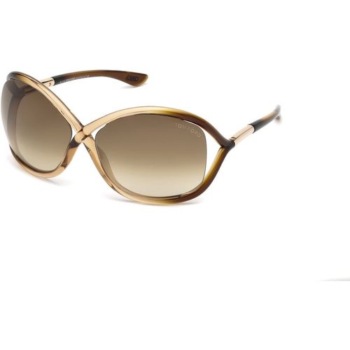 TOM FORD Woman TOM FORD FT0009 WHITNEY 74F Sunglasses Injected Pink Brown Geometric Normal Shaded