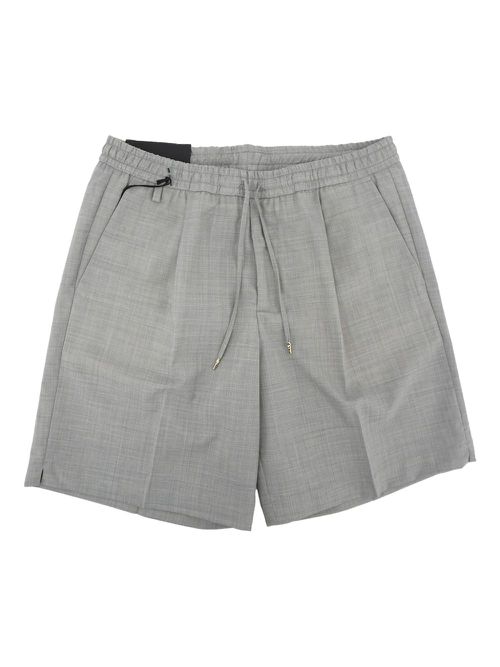Pleated drawstring shorts - Grey