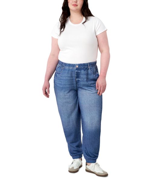 Plus Size Denim-look Sweatpant Jogger - Saltaire