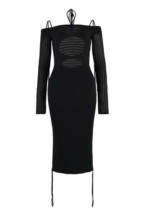 Ribbed Knit Mini Dress