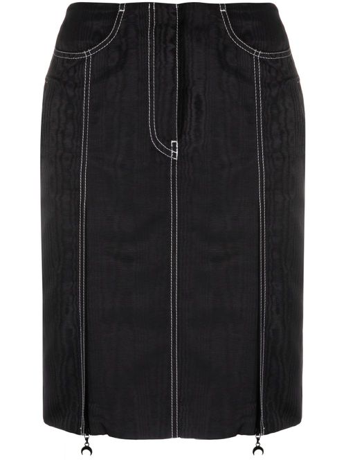 Crescent-moon pendant skirt - Black