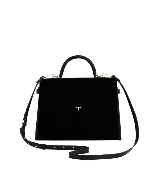 Fable England Black Structured Tote Medium | Women's Handbag