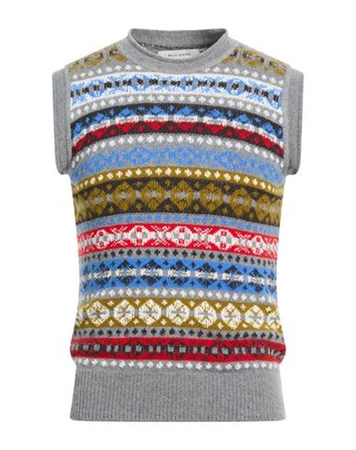 Man Sweater Grey Size L Wool, Cotton, Cashmere