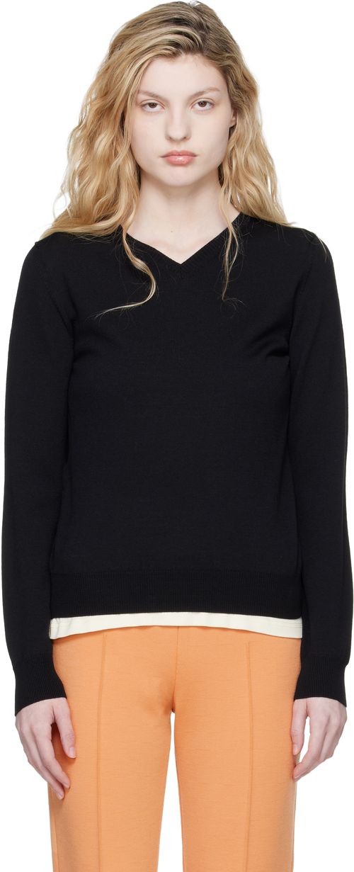 Black Billie Vneck Sweater