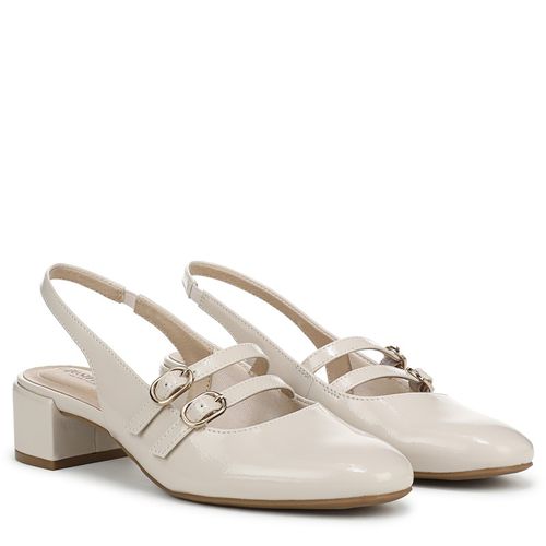 Women's Beatrice Slingback Pump Shoes (Almond Milk Patent Leather)