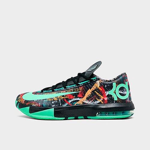 Men's KD 6 Basketball Shoes in Multi-Color/Green Glow/Black