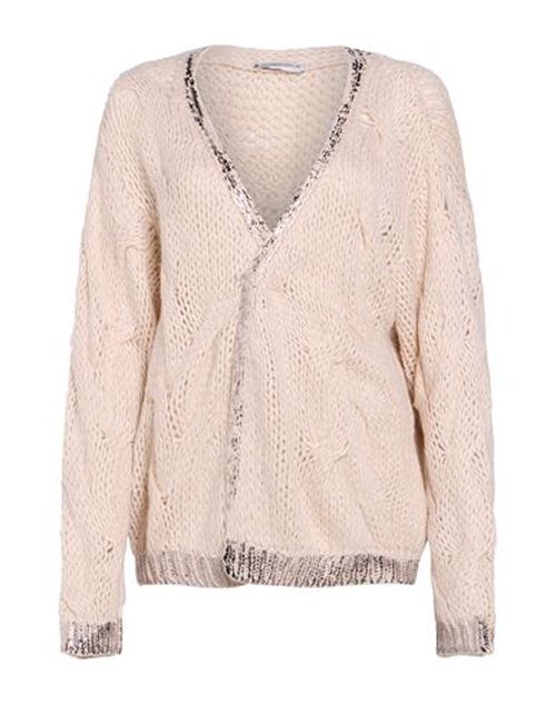 Woman Cardigan Beige Size M Polyester, Wool, Acrylic