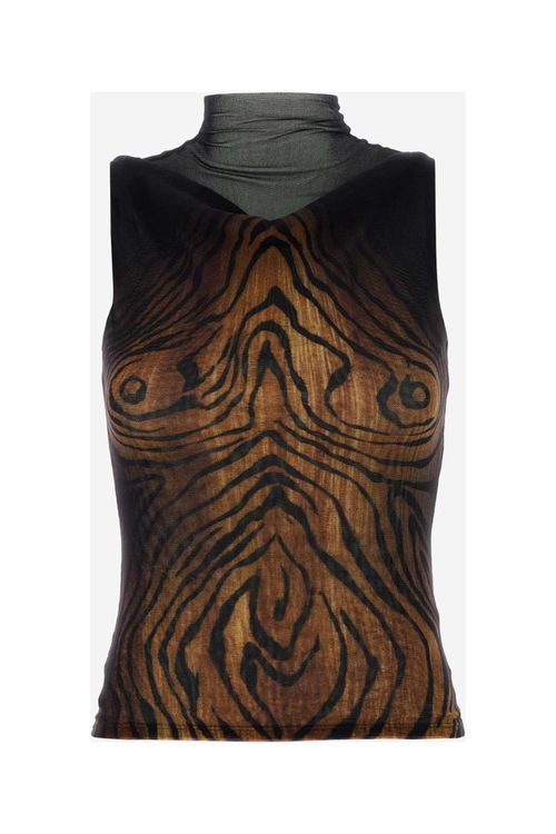 Printed Tulle The Wood Tank Top