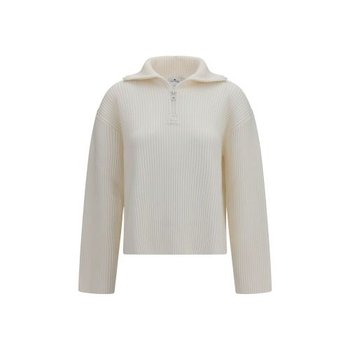 Ribbed Merino Wool Sweater — White