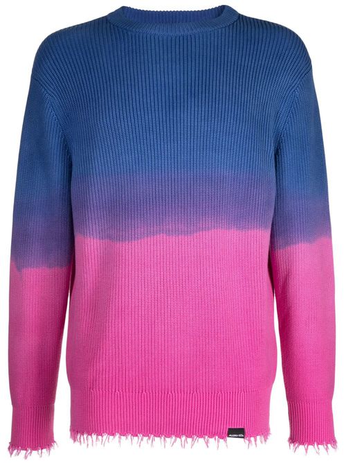 Ribbed-knit jumper - Blue