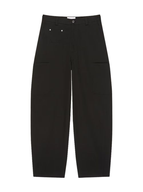 Couture Seam Trousers in Cotton Embroidered