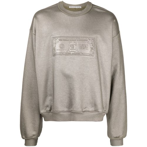 Dollar Bill Embossed Crewneck Sweatshirt