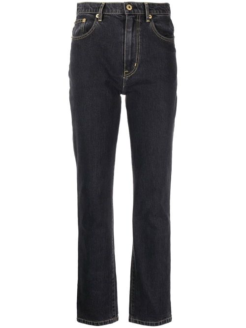 Logo-patch denim jeans - Black