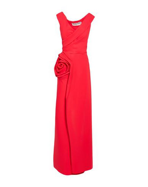 Woman Maxi dress Red Size 14 Polyamide, Elastane