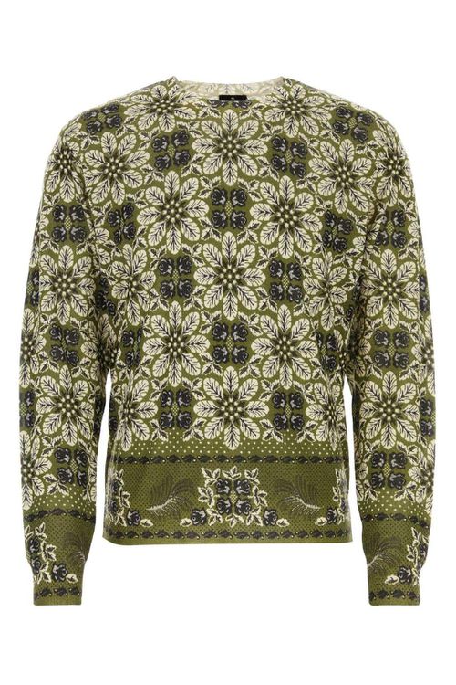Floral Pattern Knitted Jumper