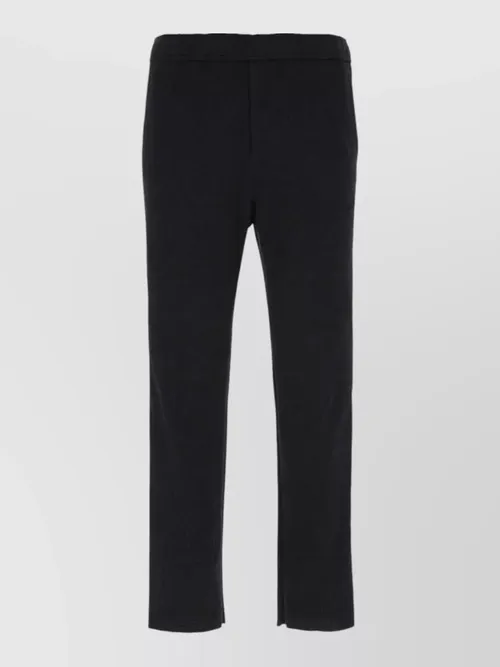 Etro - cropped cotton pants embroidered back pocket