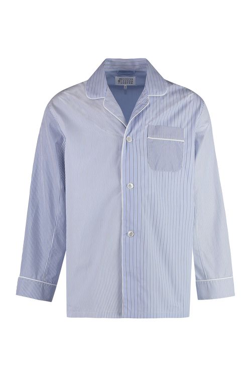 Classic Color Block Button-Up Shirt