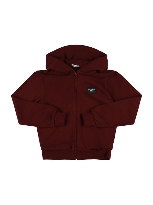 Cotton Zip-up Hooded Sweatshirt