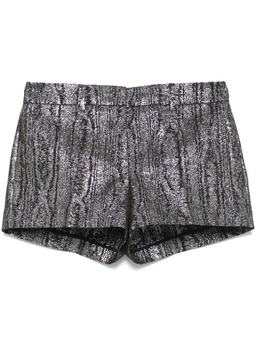 Metallic moiré shorts - Black