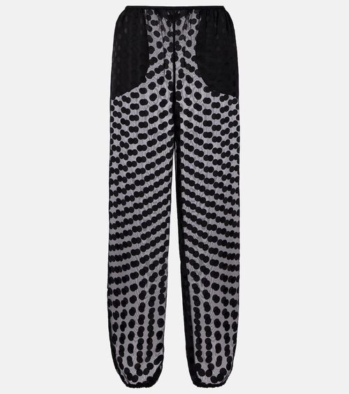 Orissa polka-dot sheer wide-leg pants