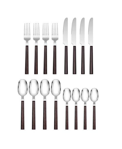 Hampton Forge Henley 16 Piece Set, Service for 4 - Brown and Dark Brown