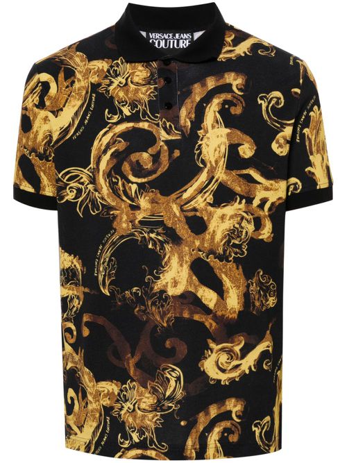 Watercolour Couture polo shirt - Black