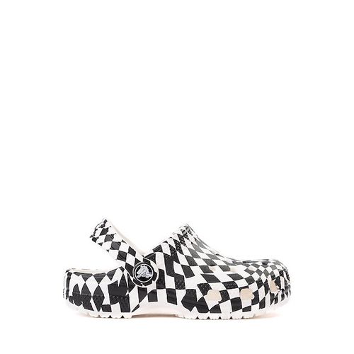 Crocs Classic Warped Checker Clog - Baby / Toddler - White / Black