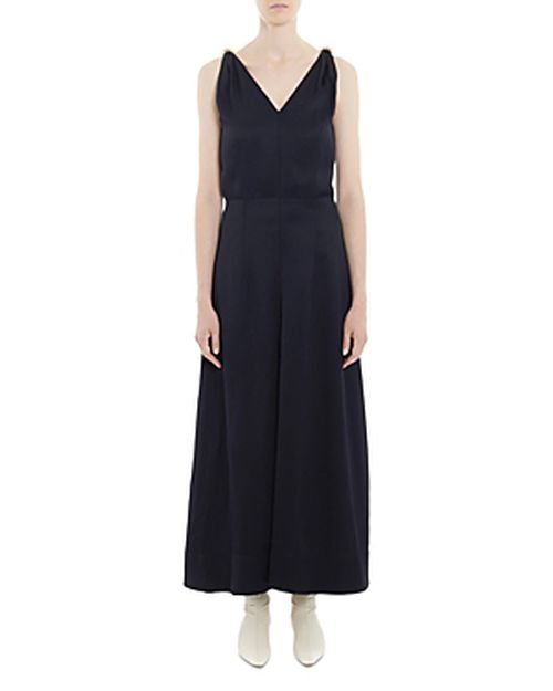 Sleeveless Embellished Flared Midi Dress