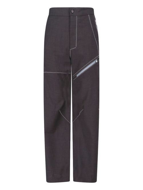 100% Virgin Wool Tapered Trousers