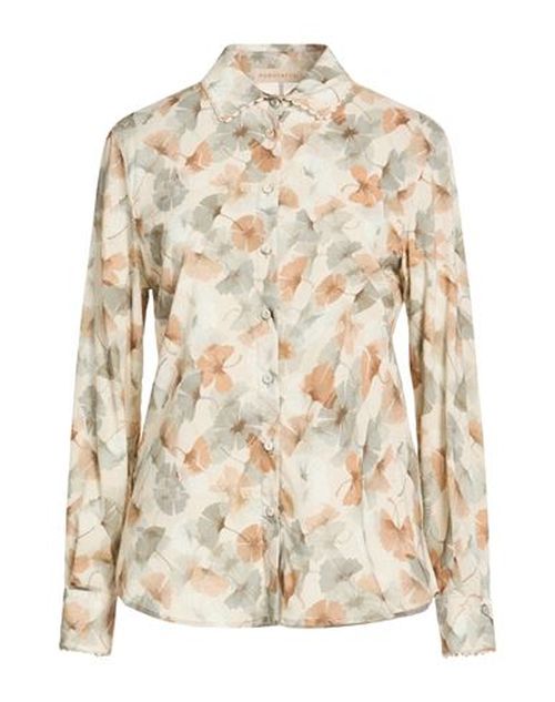 Woman Shirt Beige Size 8 Viscose, Elastane