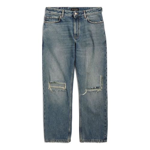 Distressed Straight-Leg Jeans 'Blue'
