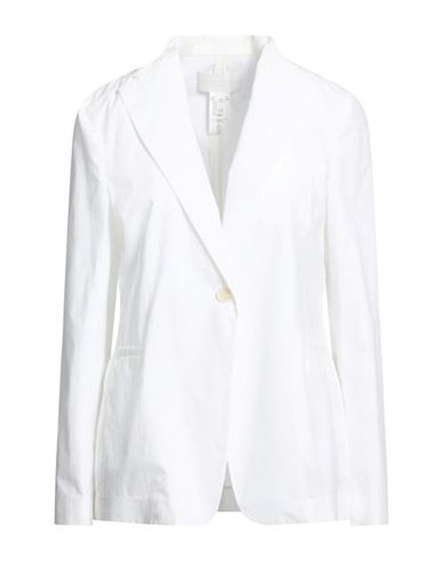 Woman Blazer White Size 6 Cotton