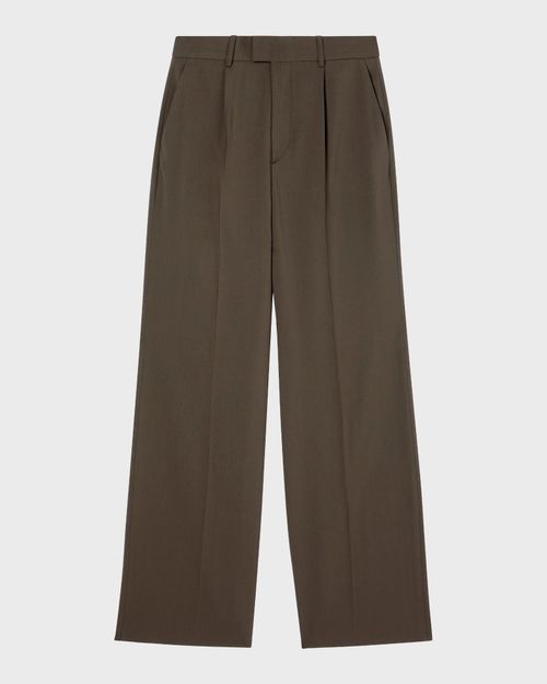 Róhe Trousers Relaxed Single Pleated Earth