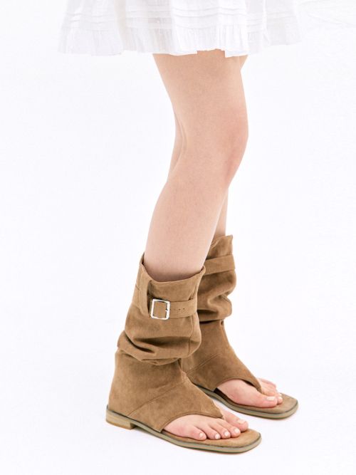 Colchester Modern Buckle Open-Toe Long Boots Summer Sandals FL0225