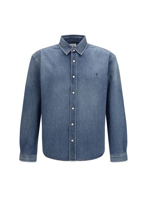 100% Cotton Denim Shirt — Blue