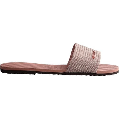 Havaianas Womens Hav. You Malta Metallic Crocus Rose Flip Flops in Pink