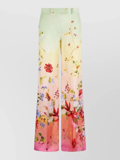 Roberto Cavalli - wide leg silk blend floral trouser